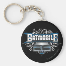 Batman Car and Flames Keychains