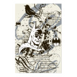 Batman Dark Knight Manuscript Montage Posters