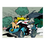 Batman et Robin dans Batcycle Carte Postale