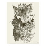 Batman Graphic Novel Pencil Sketch Poster