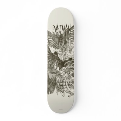 Batman Graphic Novel Pencil Sketch Custom Skateboard by batman