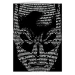 Batman Head Mantra Greeting Cards