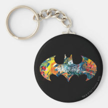 Batman Logo Neon/80s Graffiti Keychains