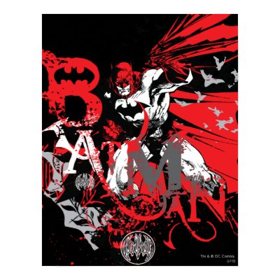 Batman Red and Black Collage Poster by batman