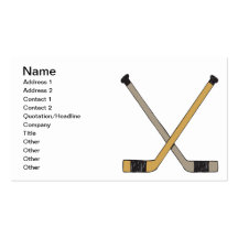 Bâtons de hockey cartes de visite professionnelles