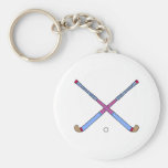 Bâtons de hockey de champ porte-clefs