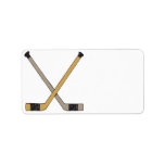 Bâtons de hockey étiquette d’adresse