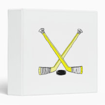 Bâtons de hockey jaunes