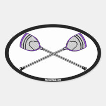 Bâtons pourpres de gardien de but de lacrosse autocollant