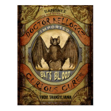 Bats Blood Post Cards