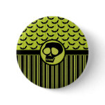 Bats Skulls Stripes Pinback Buttons