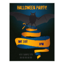 Batte avec l'invitation de partie de Halloween de 