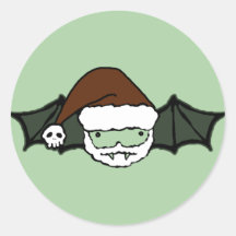 Batte de Père Noël de vampire Autocollants