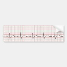 Battement de coeur d'ECG sur le papier de graphiqu Autocollants Pour Voiture