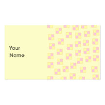 Battenburg Cake Pattern. Pink and Yellow. Business Cards