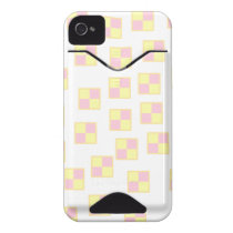 Battenburg Cake Pattern. Pink and Yellow. Iphone 4 Id Covers