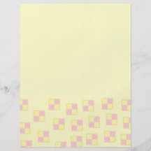 Battenburg Cake Pattern. Pink and Yellow. Flyers