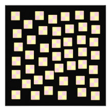 Battenburg Cake Pattern. Pink and Yellow. Custom Announcement