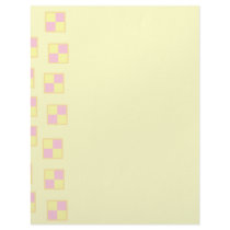 Battenburg Cake Pattern. Pink and Yellow. Letterhead Template