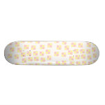 Battenburg Cake Pattern. Pink and Yellow. Custom Skate Board