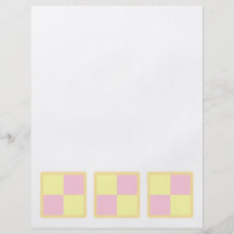 Battenburg Cake. Pink and Yellow. Flyers
