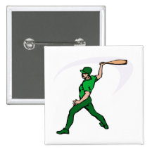 Batter Swing Pinback Buttons