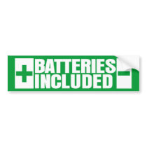 Batteries Included hybrid car Bumper Stickers