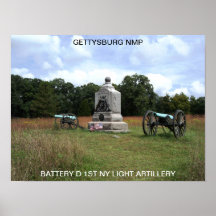 BATTERY D 1ST NY LIGHT ARTILLERY IN THE WHEATFIELD POSTERS