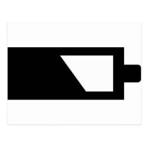 battery icon post cards