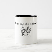 Batteur jamais trop vieux à la roche mug