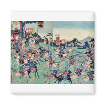 Battle at Kawanakajima by Utagawa, Yoshikazu, Fridge Magnet