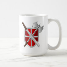 Battle Axe Sword and Shield Coffee Mug