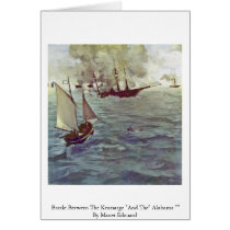 Battle Between The Kearsarge "And The" Alabama "" Greeting Card