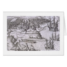 Battle in Jamaica between Christopher Columbus (14 Card