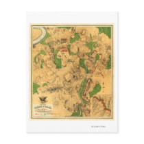 Battle of Antietam - Civil War Panoramic Map 3 Postcard