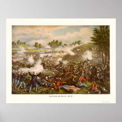 Battle of Bull Run by Kurz and Allison 1889 Print by lc_civilwar