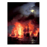 Battle of Cesme at Night Postcards