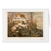 Battle of Lookout Mountain by Kurz & Allison 1863 Cards
