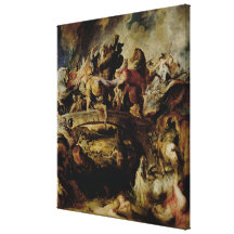 Battle of the Amazons and Greeks , c.1617 Stretched Canvas Print