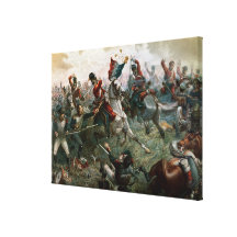 Battle of Waterloo, 18th June 1815, 1898 (colour l Canvas Print