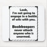 Battle of Wits Bookkeeper Mouse Pads