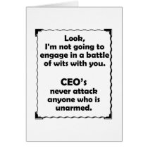 Battle of Wits CEO Greeting Card