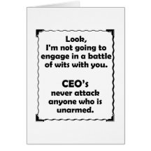 Battle of Wits CEO Greeting Card
