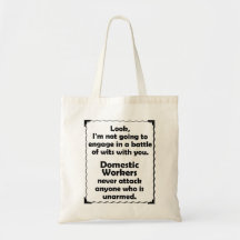 Battle of Wits Domestic Worker Tote Bag