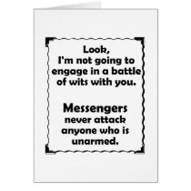 Battle of Wits Messenger Card