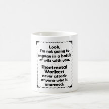 Battle of Wits Sheetmetal Worker Mugs