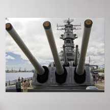 Battleship Missouri Gun Turrets - Pearl Harbour Posters