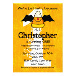 Batty For Candy Corn Halloween Birthday Custom Announcement