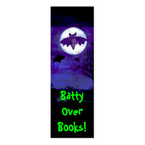 Batty Over Books! Bookmark Business Card