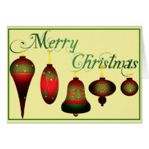 Baubles Christmas Card